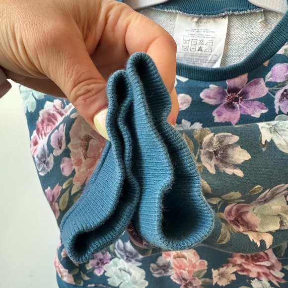 Posh Peanut Girls Floral Crewneck Blue (Size 5T) - Picture 4 of 5